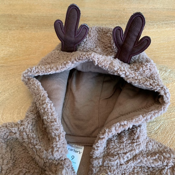 3/20$ NWT 🦌❄️ Carter’s Reindeer sherpa onepiece - Picture 3 of 7